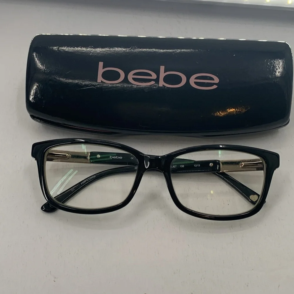 Bebe BB5058 GORGEOUS (001) Jet Women's Eyeglasses Frames 135 12/13